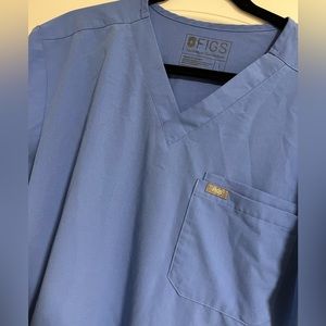 Figs Mens light blue scrub set size large